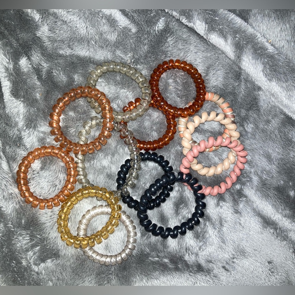 Spiral hair ties , all new